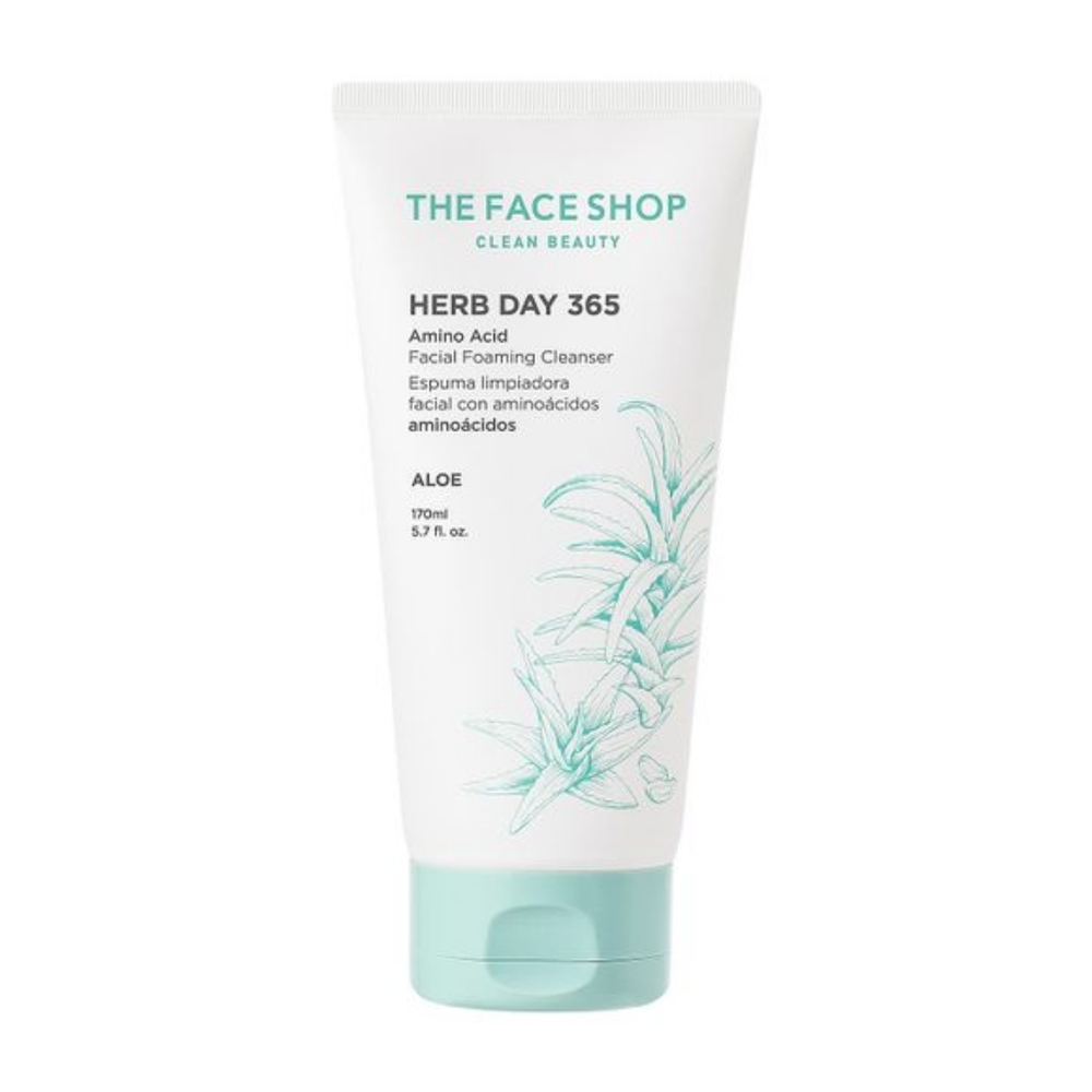 🌿 Vegan 🌿 The Face Shop Herb Day 365 Amino Acid Facial Foaming Cleanser …